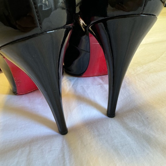 Christian Louboutin Black Ron Ron 100 mm Patent Round Toe 40.5 (9/9.5) - Picture 5 of 10